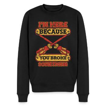 Electrician Electronics Technician Craftsman Profession Saying - Men's Premium Organic Jumper - black - Front - Nico (187cm)
