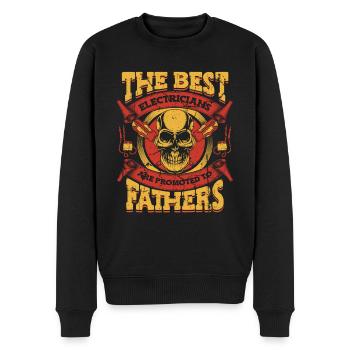 Electrician Electronics Technician Craftsman Profession Saying - Men's Premium Organic Jumper - black - Front - Nico (187cm)