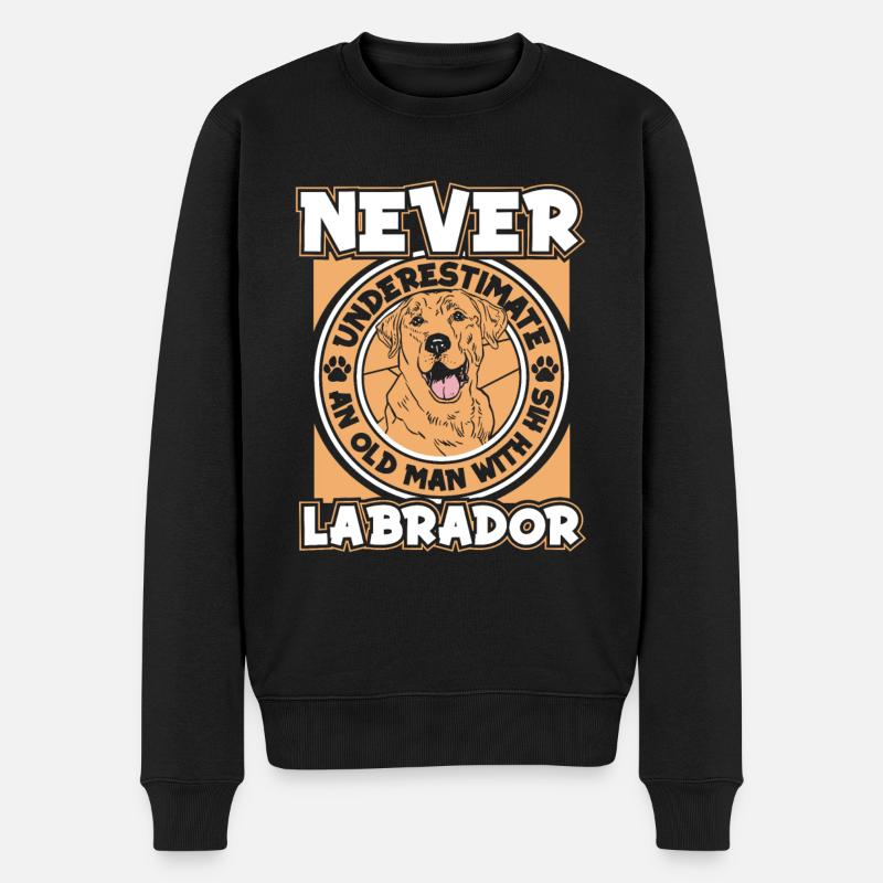 Labrador Hund - Männer Premium Bio Pullover - Schwarz