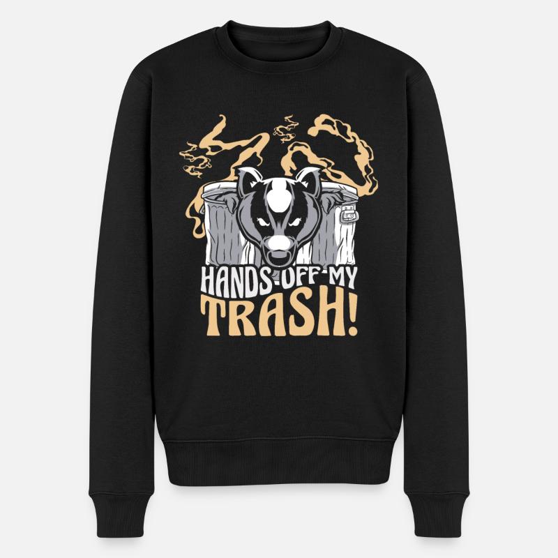Dachs Tier - Männer Premium Bio Pullover - Schwarz