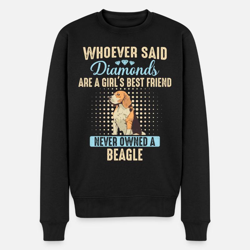 Beagle Hund - Männer Premium Bio Pullover - Schwarz