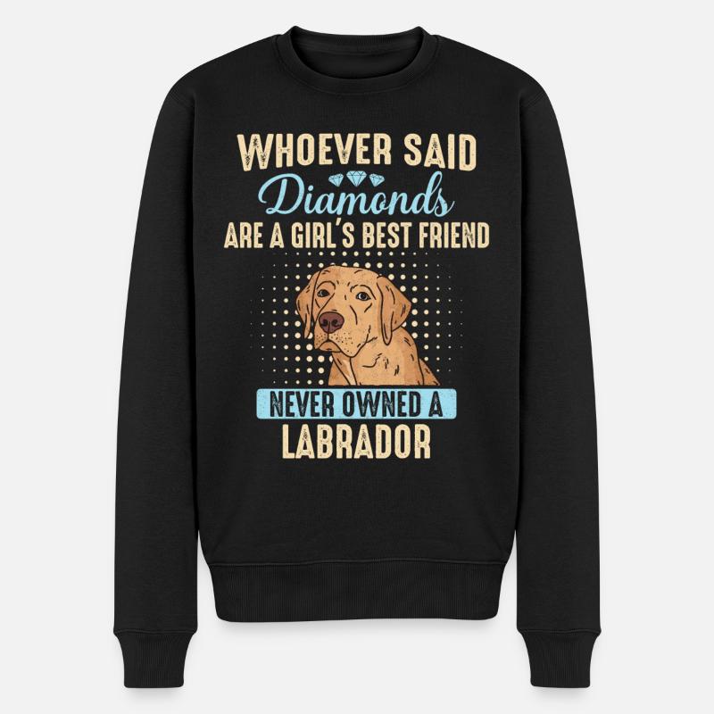 Chien Labrador - Pull Premium bio Homme - noir