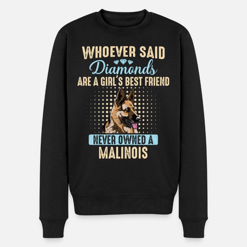 Chien Malinois - Pull Premium bio Homme - noir