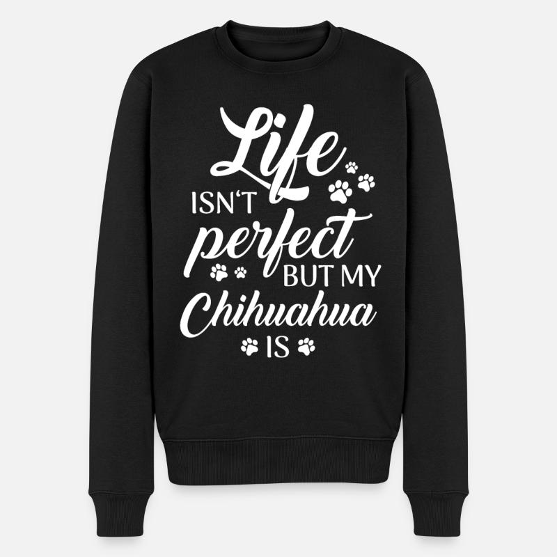 Chihuahua Hund - Männer Premium Bio Pullover - Schwarz
