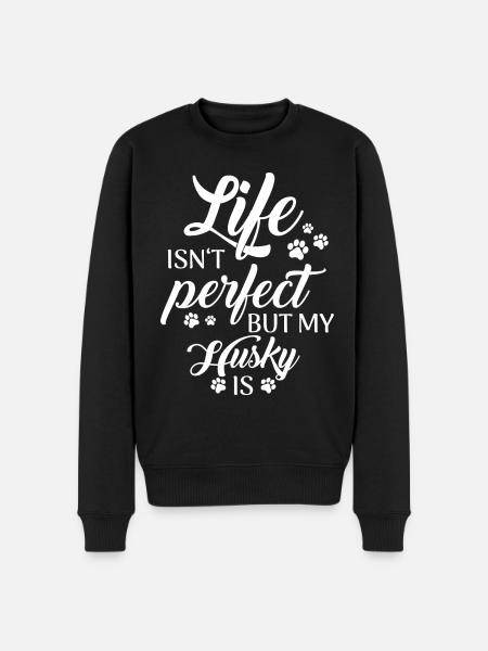 Siberian Husky Dog - Men's Premium Organic Jumper - black