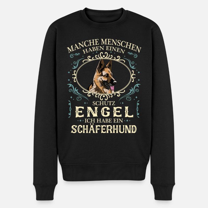 Deutscher Schäferhund Hund Hundehalter - Männer Premium Bio Pullover - Schwarz