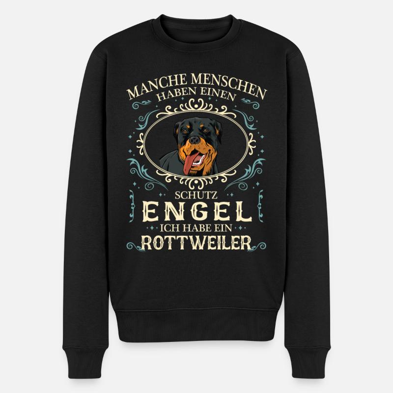 Rottweiler Hund Haustier Hundehalter Rottweiler - Männer Premium Bio Pullover - Schwarz