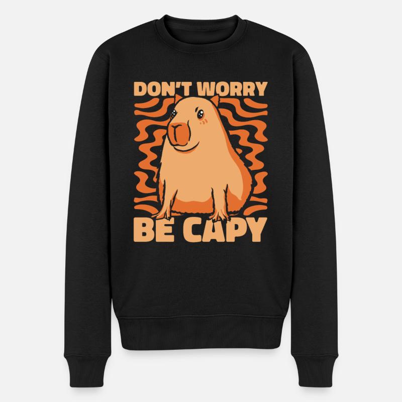 Capybara Rongeur Animal - Pull Premium bio Homme - noir