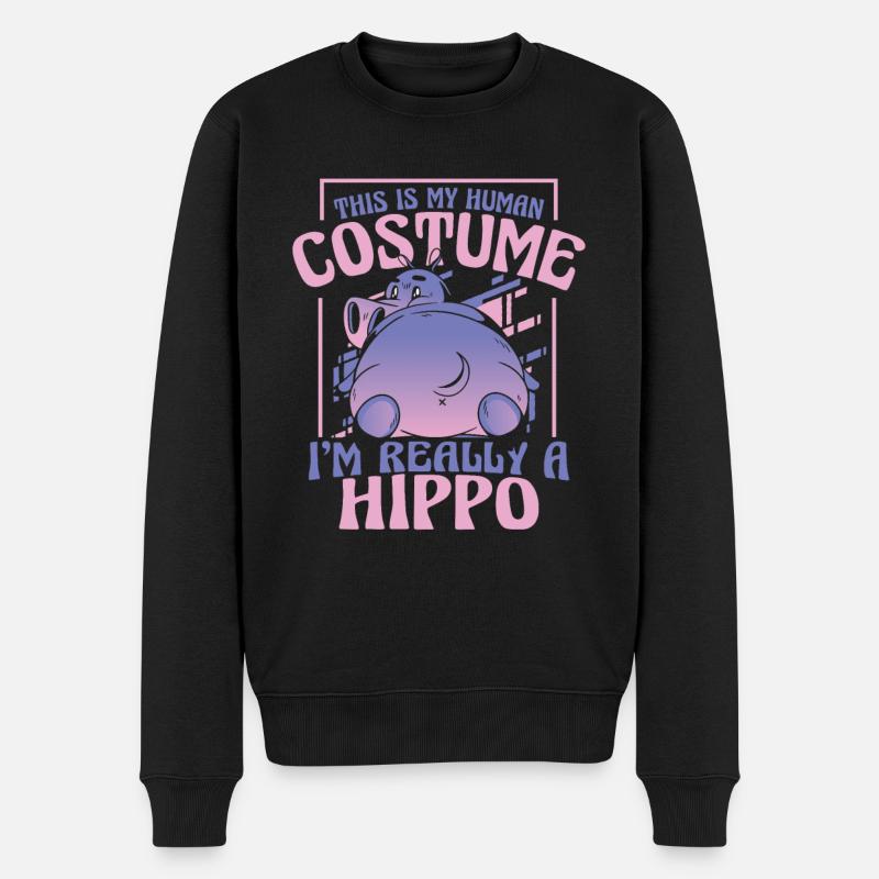 Hippopotame - Pull Premium bio Homme - noir