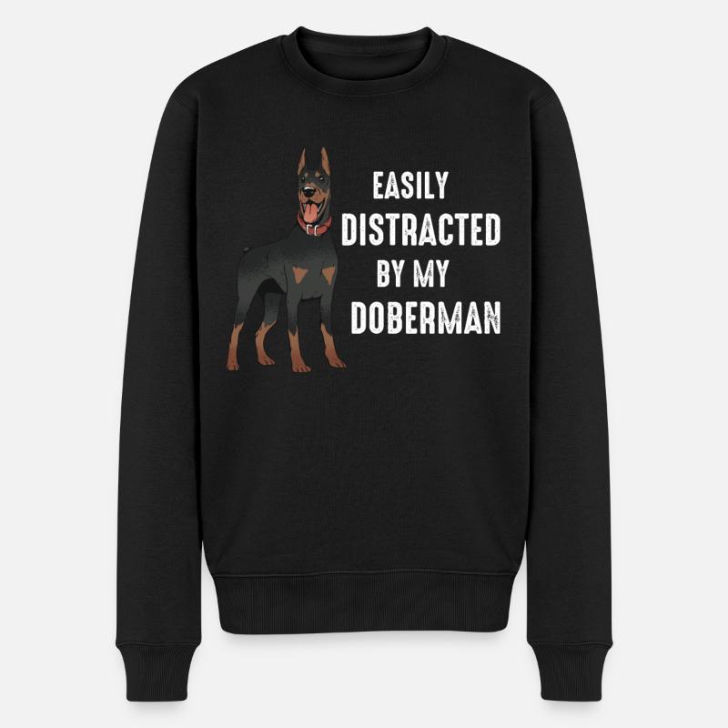 Doberman Pinscher Chien - Pull Premium bio Homme - noir