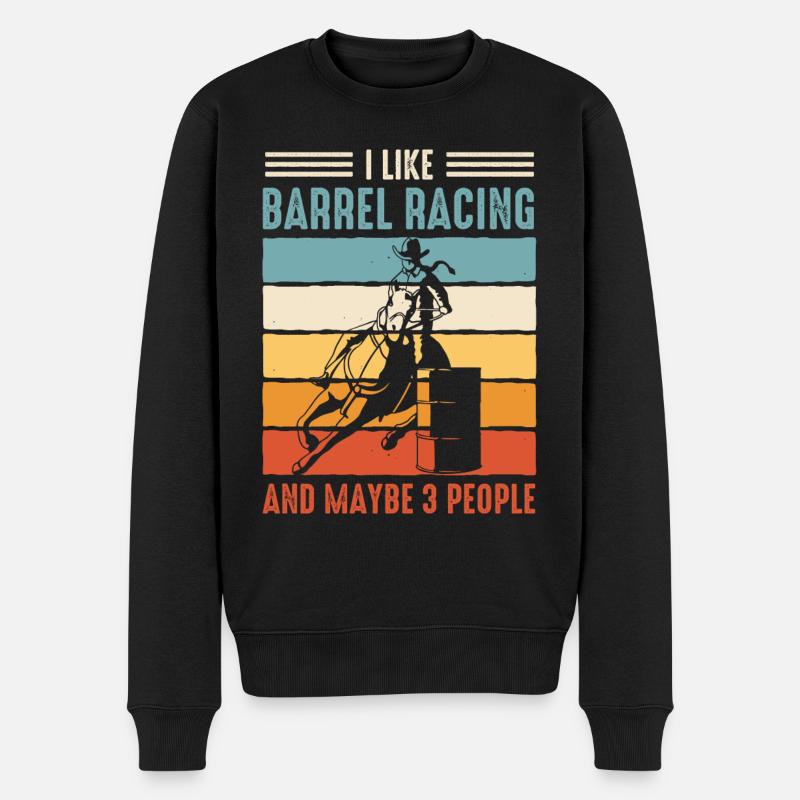 Courses de chevaux Courses de barils De chevaux Barils de chevaux - Pull Premium bio Homme - noir