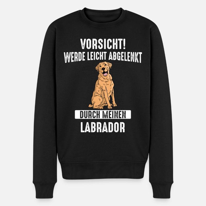 Labrador Hund - Männer Premium Bio Pullover - Schwarz