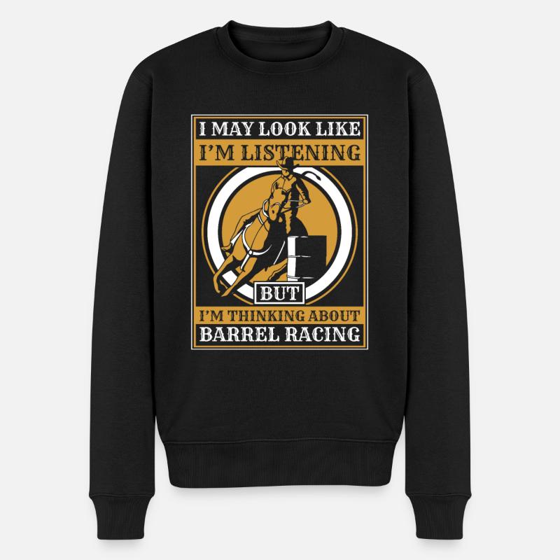 Courses de chevaux Courses de barils De chevaux Barils de chevaux - Pull Premium bio Homme - noir