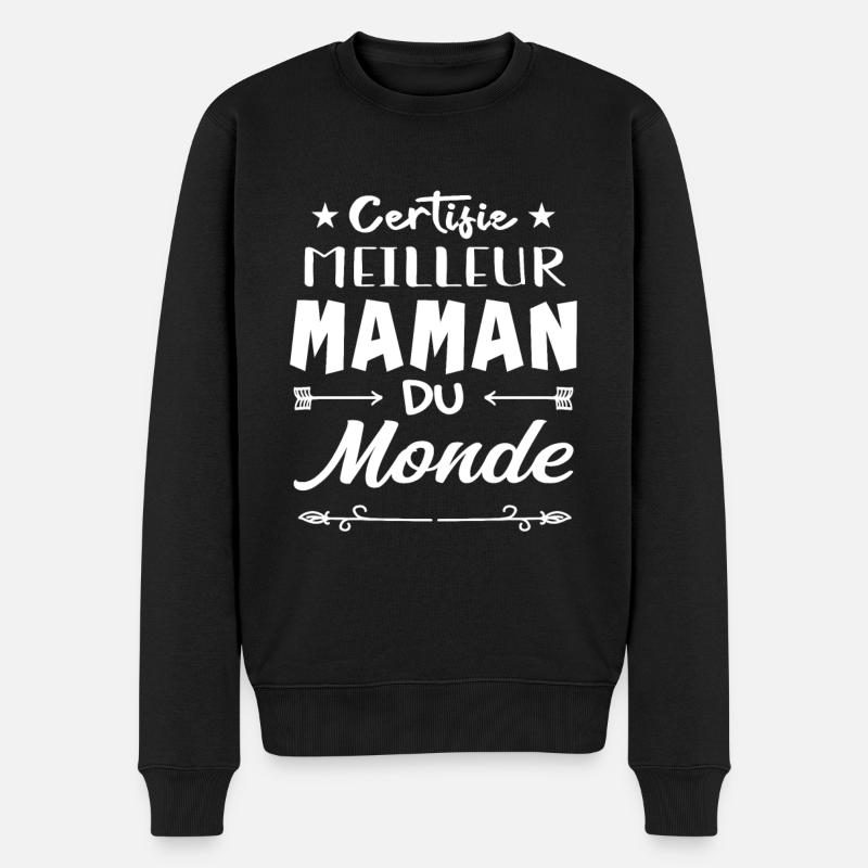 Certifié Meilleur Maman du Monde !! - Pull Premium bio Homme - noir