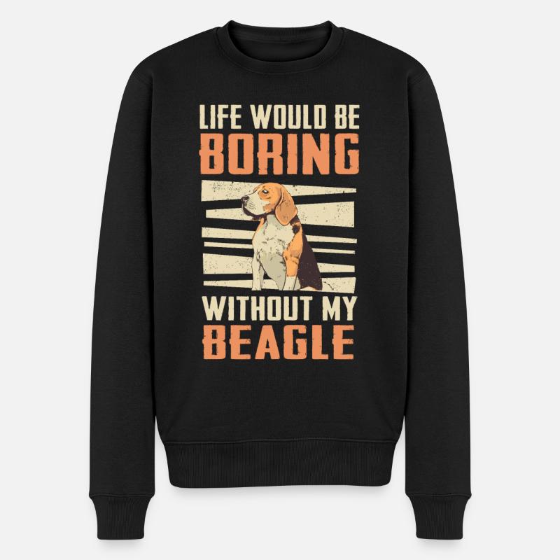 Chien Beagle - Pull Premium bio Homme - noir