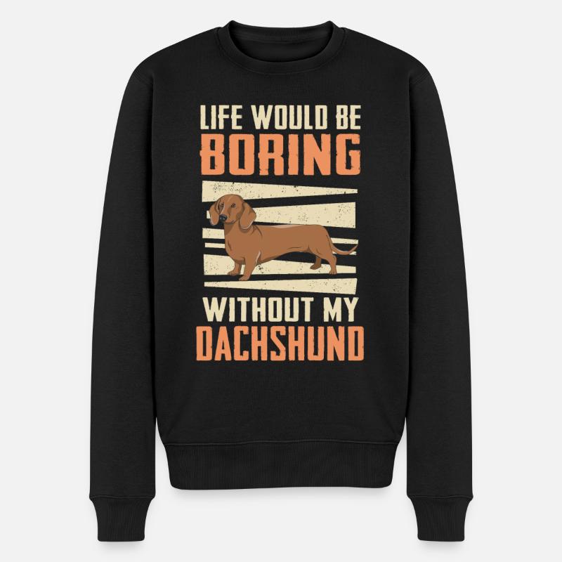 Chien teckel - Pull Premium bio Homme - noir