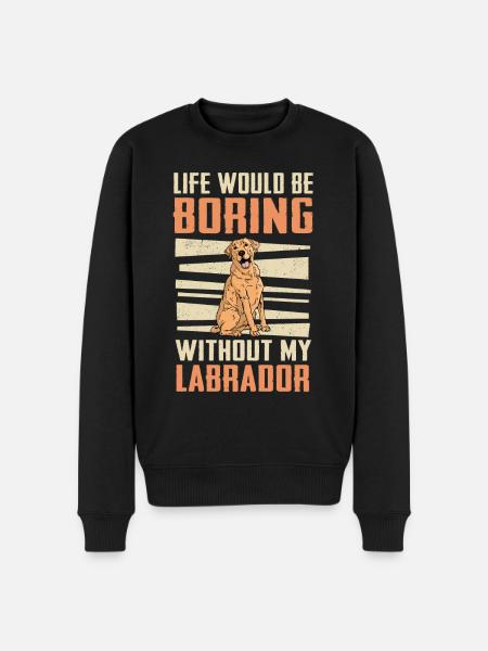 Labrador Dog - Men's Premium Organic Jumper - black