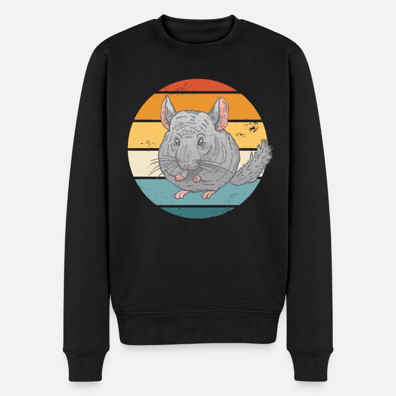 Chinchilla Souris de Chinchilla - Pull Premium bio Homme - noir