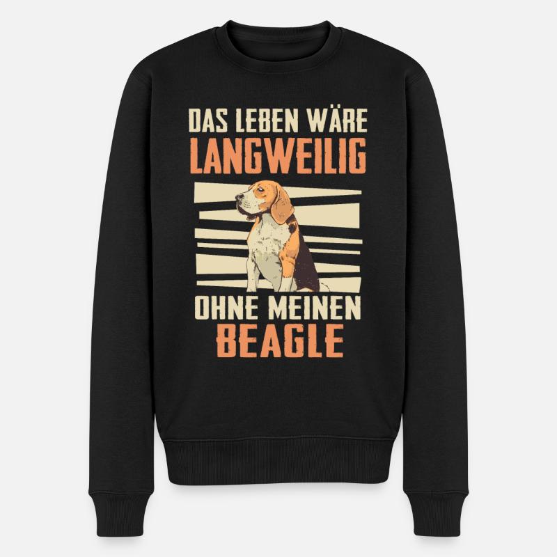 Beagle Hund - Männer Premium Bio Pullover - Schwarz