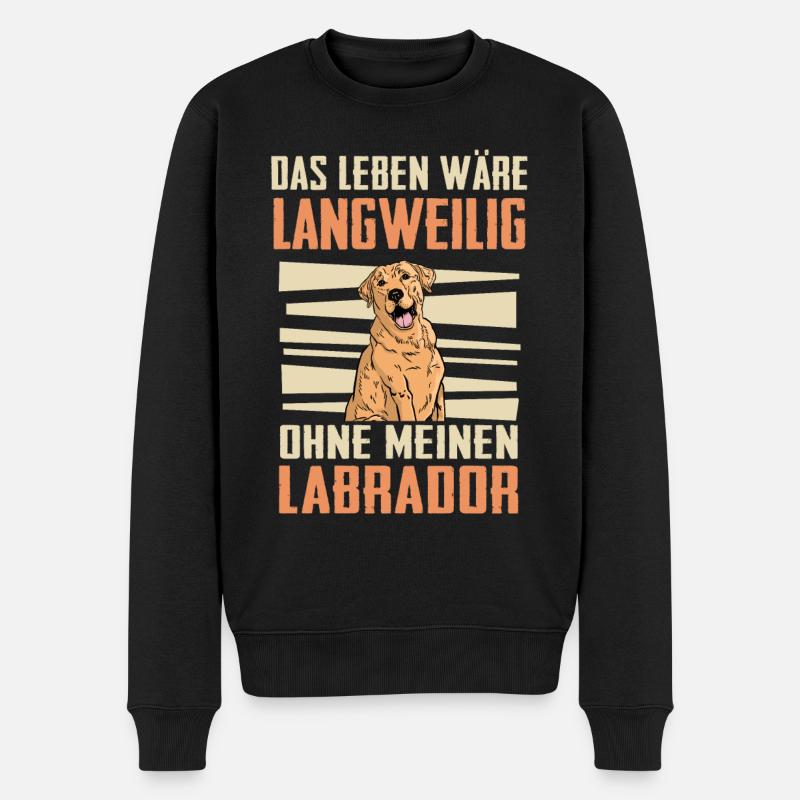 Labrador Hund - Männer Premium Bio Pullover - Schwarz