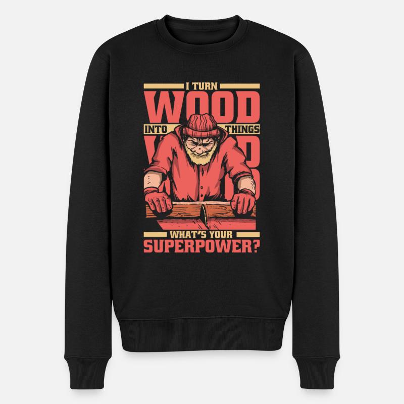 Menuisier Menuiserie - Pull Premium bio Homme - noir