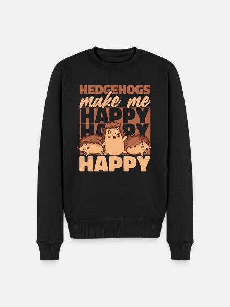 Hedgehog Spiny Animal Hedgehog - Men's Premium Organic Jumper - black
