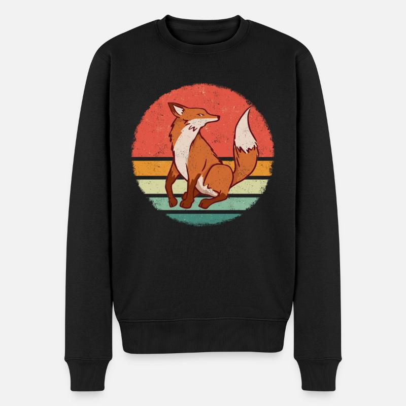 Renard Renard Animal - Pull Premium bio Homme - noir
