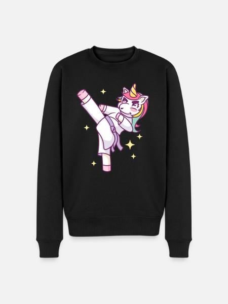 Karate Karate Fighter Martial Arts - Men's Premium Organic Jumper - black