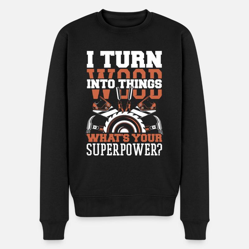 Tømrer Snedker snedkerarbejde - Økologisk premium-sweatshirt til mænd - sort