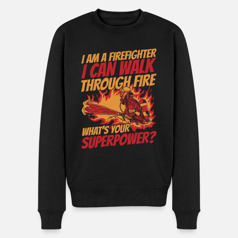 Pompier - Pull Premium bio Homme - noir