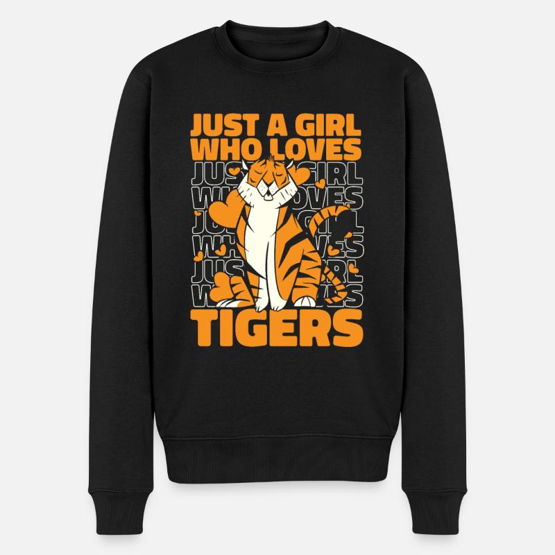 Faune du zoo Tiger Animal - Pull Premium bio Homme - noir