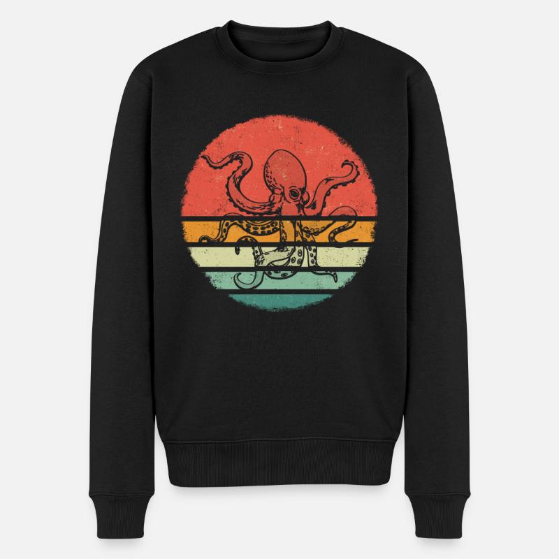 Octopus Octopus Seiche Animal - Pull Premium bio Homme - noir