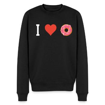 Donut Donuts Candy Bagel - Pull Premium bio Homme - noir - Devant - Nico (187cm)