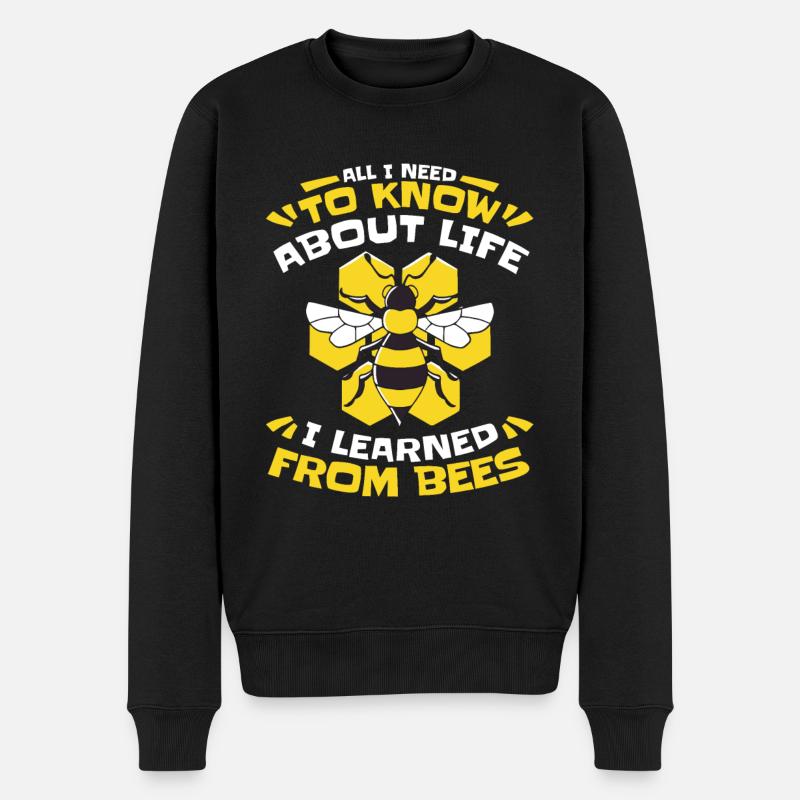 Honey bee Beekeeper Bees Bees Bee - Men's Premium Organic Jumper - black