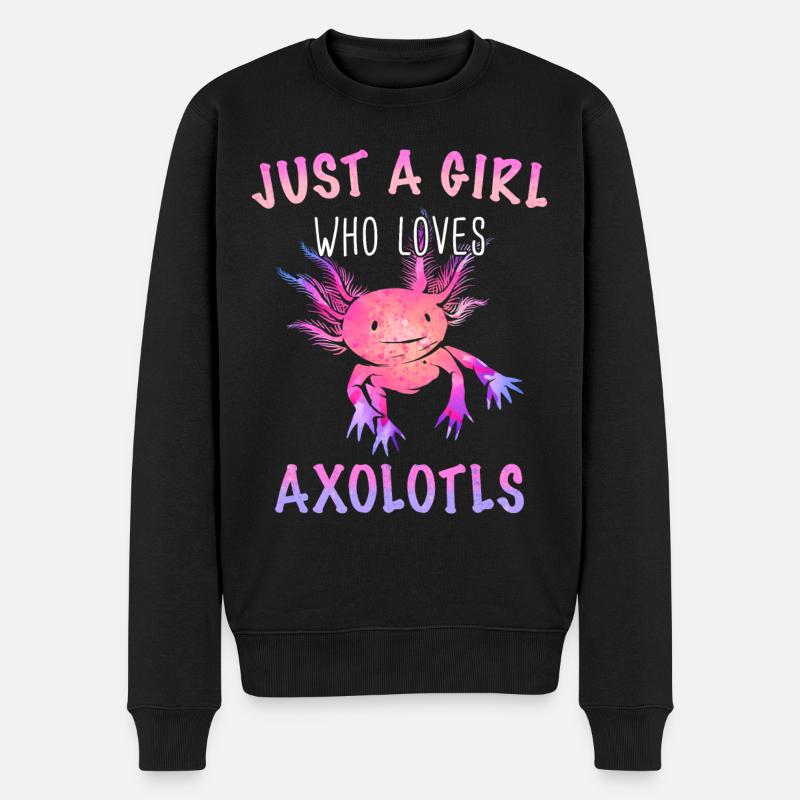 Poisson axolotl - Pull Premium bio Homme - noir