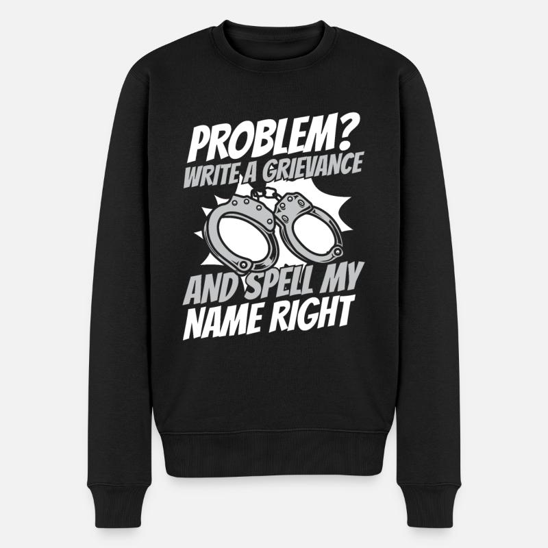 Justizvollzugsbeamter Wärter Gefängnis Vollzugsbea - Männer Premium Bio Pullover - Schwarz