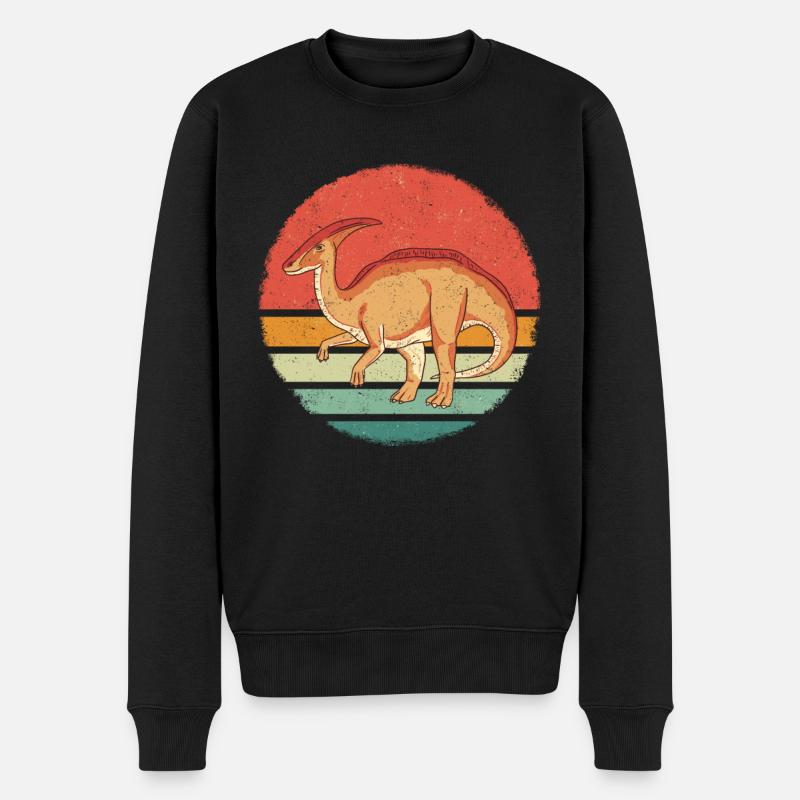 Parasaurolophus Dinosaurier - Männer Premium Bio Pullover - Schwarz
