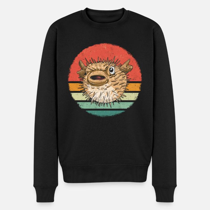 Poisson-globe Poisson-globe Poisson océan Animal - Pull Premium bio Homme - noir