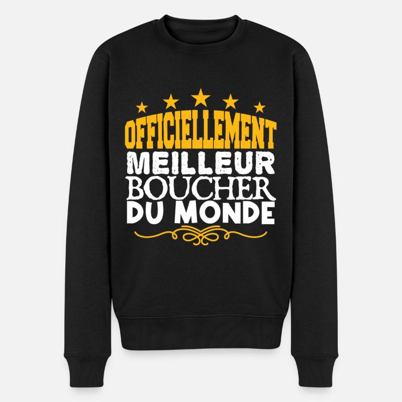 Boucher | meilleur Boucher | légende Boucher - Pull Premium bio Homme - noir