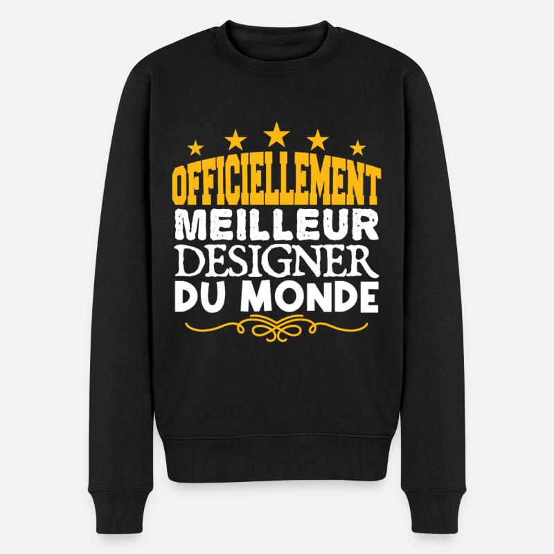 Designer | meilleur Designer | légende Designer - Pull Premium bio Homme - noir