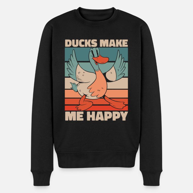 Canard Oiseau Oiseau Animal Charlatan - Pull Premium bio Homme - noir
