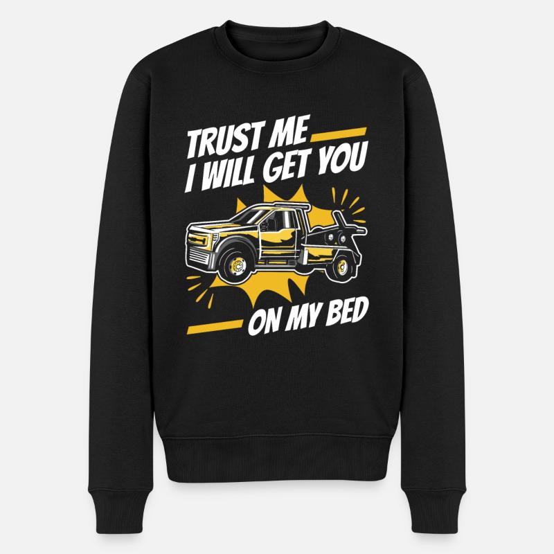 Abschleppwagen Truck Abschlepper - Männer Premium Bio Pullover - Schwarz