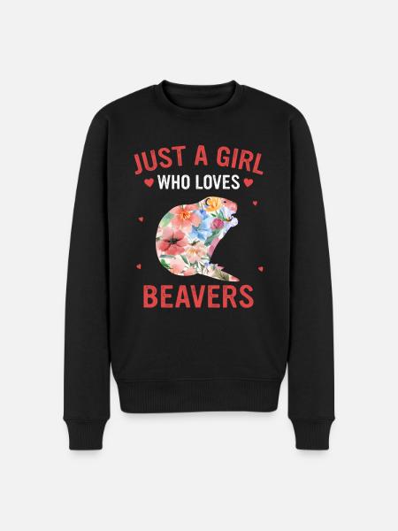 Beaver Animal - Men's Premium Organic Jumper - black