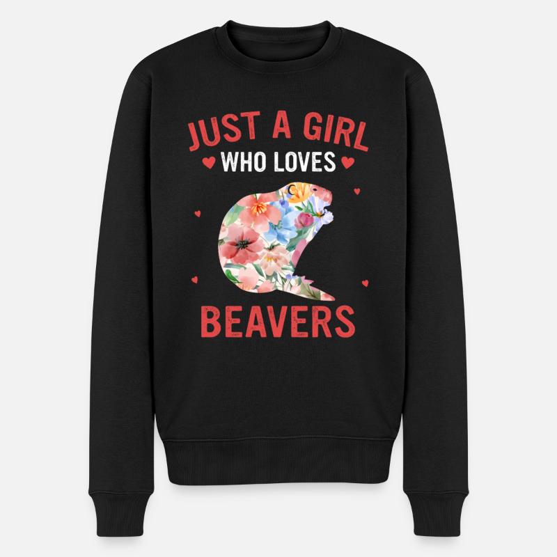 Beaver Animal - Pull Premium bio Homme - noir