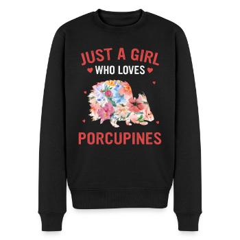 Animal porc-épic - Pull Premium bio Homme - noir - Devant - Nico (187cm)
