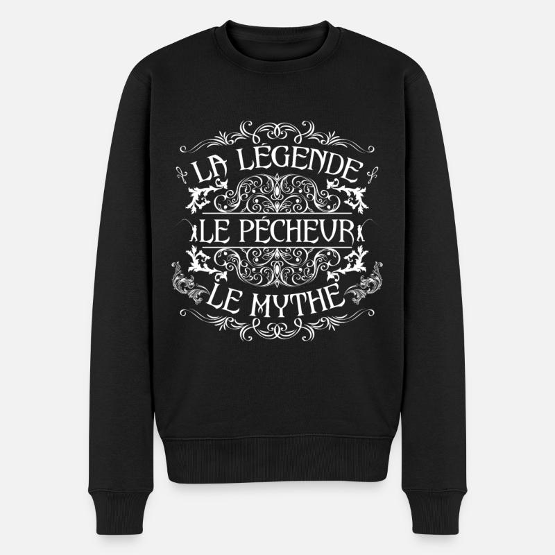 Pecheur | meilleur Pecheur | la légende le mythe - Pull Premium bio Homme - noir