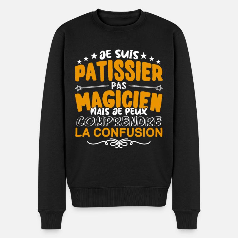 Patissier | Patissier pas Magicien | Meilleur Pati - Pull Premium bio Homme - noir