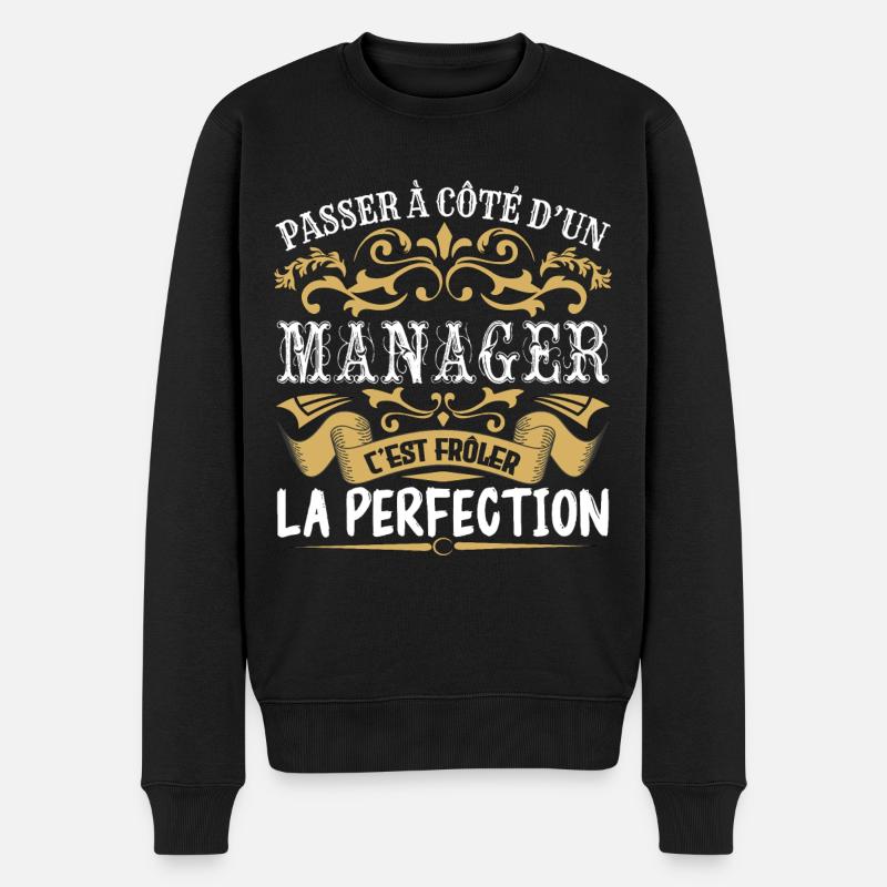 Le Meilleur Manager | Manager à la perfection - Pull Premium bio Homme - noir