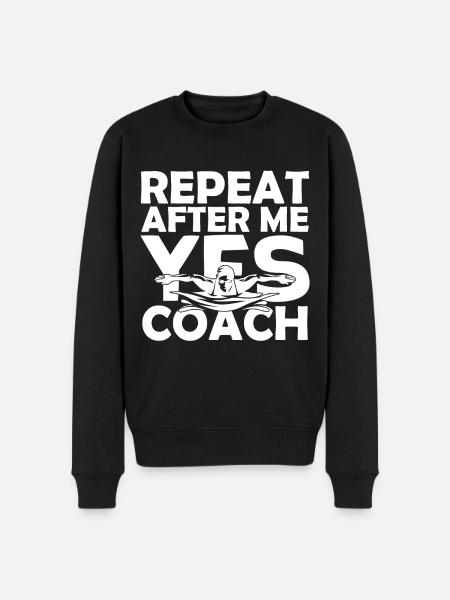 Coach Natation | Cadeau coach Natation Le Meilleur - Pull Premium bio Homme - noir