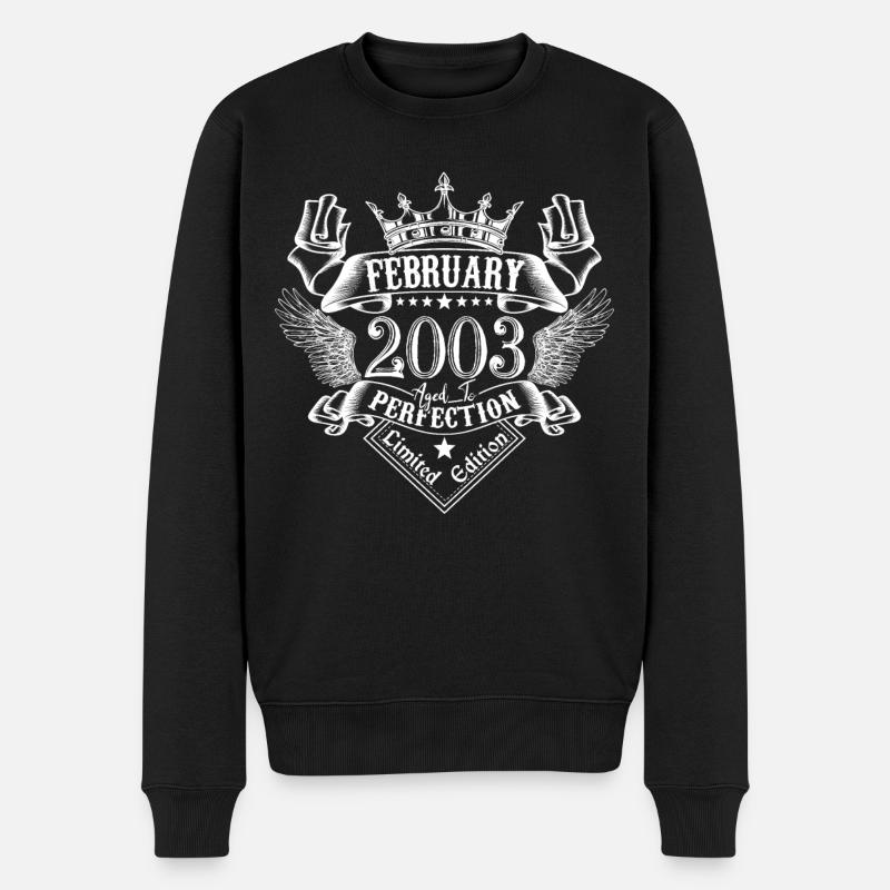 Februar 2003| Februar 2003 Jubiläum 2003 - Männer Premium Bio Pullover - Schwarz